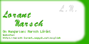 lorant marsch business card